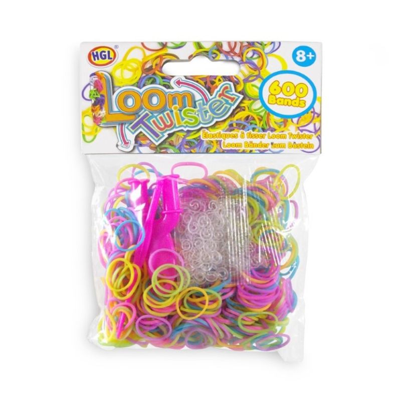 Loom Bands Twister 600pk - Kreativt sett | 4 ass