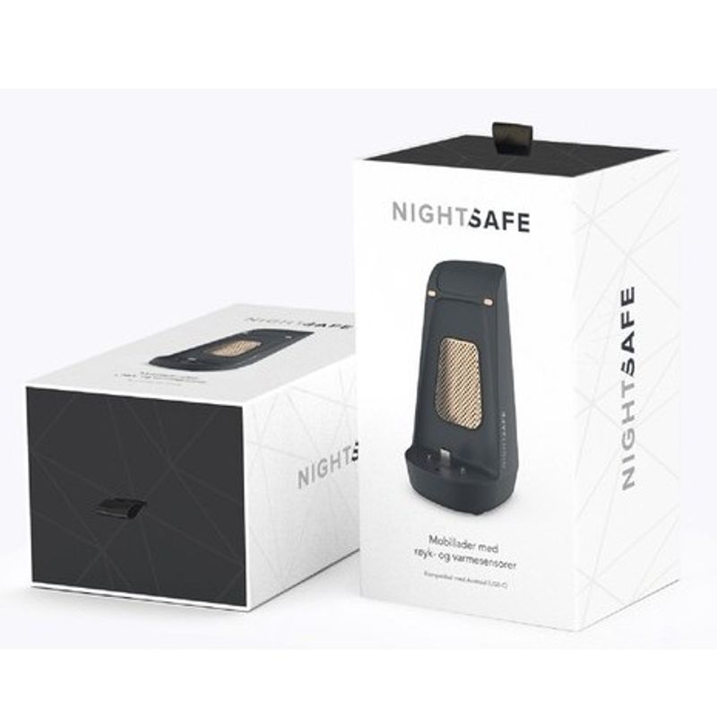 Mobillader med røykvarsler til iPhone | NightSafe | Lightning