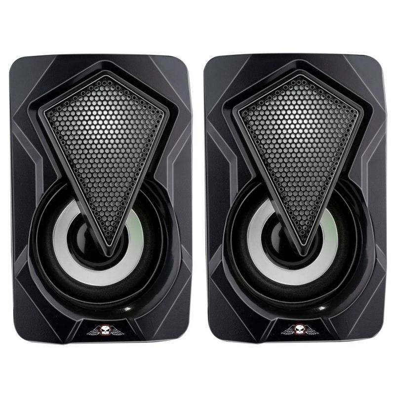 Gaminghøyttalere med RGB lys | No Fear kompakte PC - høyttalere