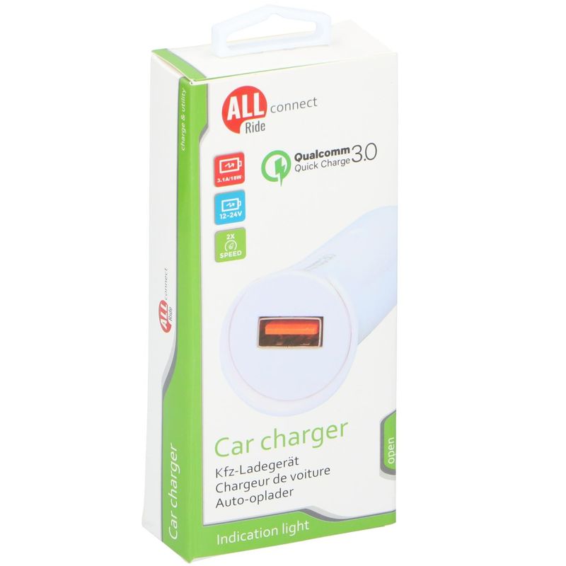 All Ride - Fast Charge 3.0 mobillader for bil