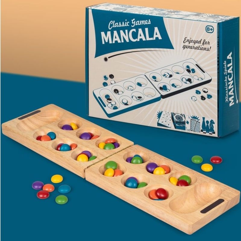 Mancala brettspill i tre
