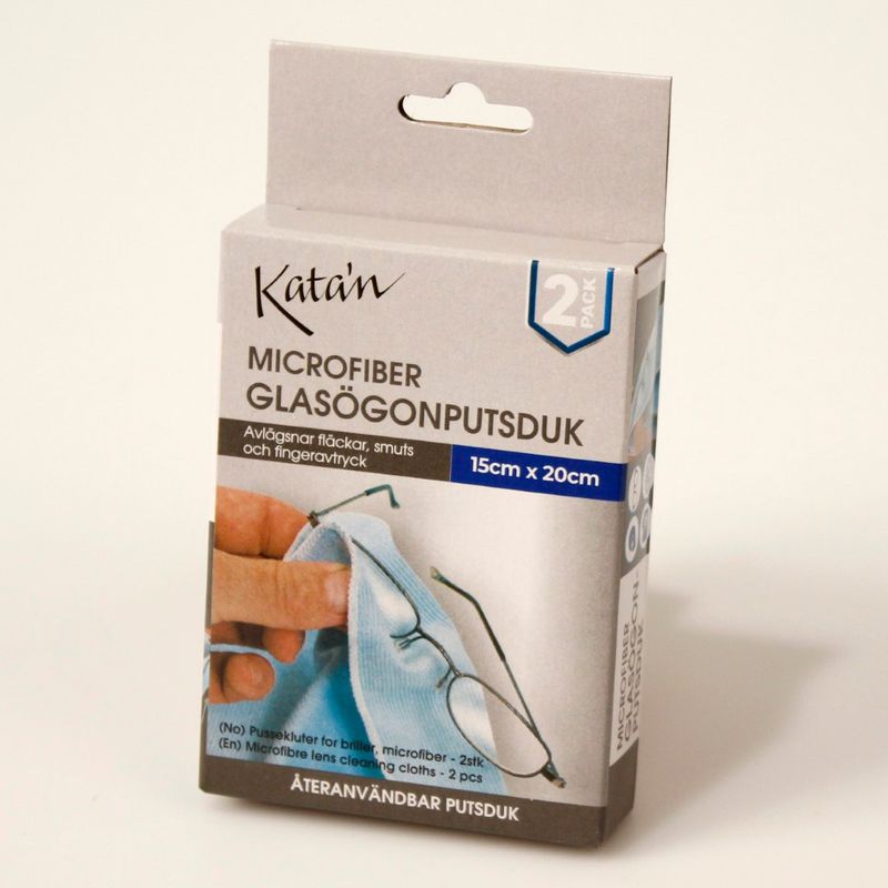 Pussekluter for briller 2pk | Mikrofiber 15x20cm