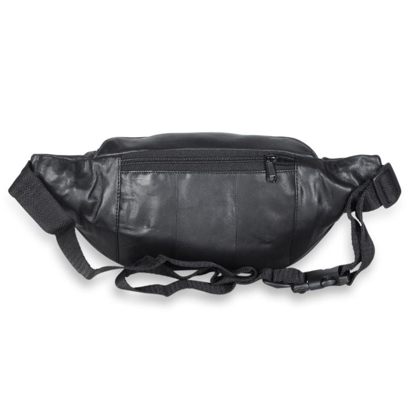 Duffy Sort Bum Bag i Lammeskinn | 1,2 L