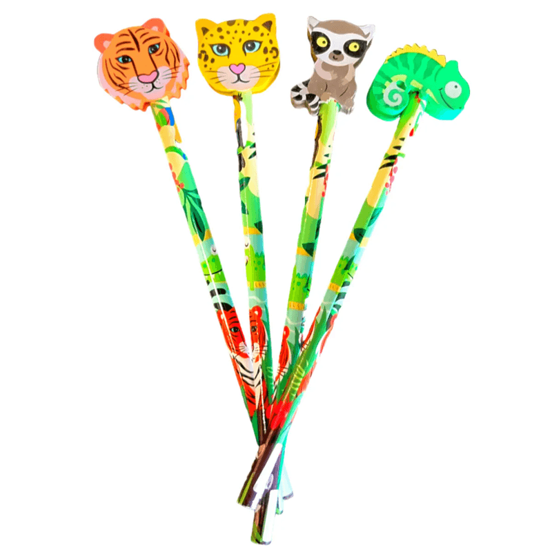 Jungel blyant med viskelærdyr