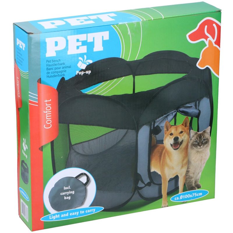 Pet Comfort Popup Lekegrind for Kjæledyr | Ø100 x 75 cm