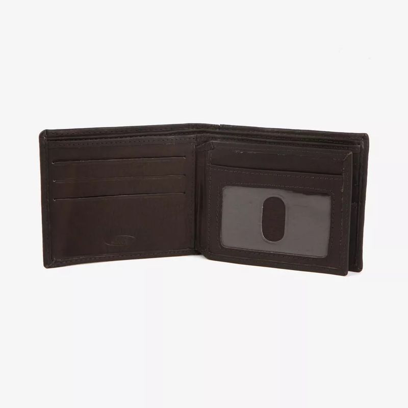 Lommebok skinn brun liten