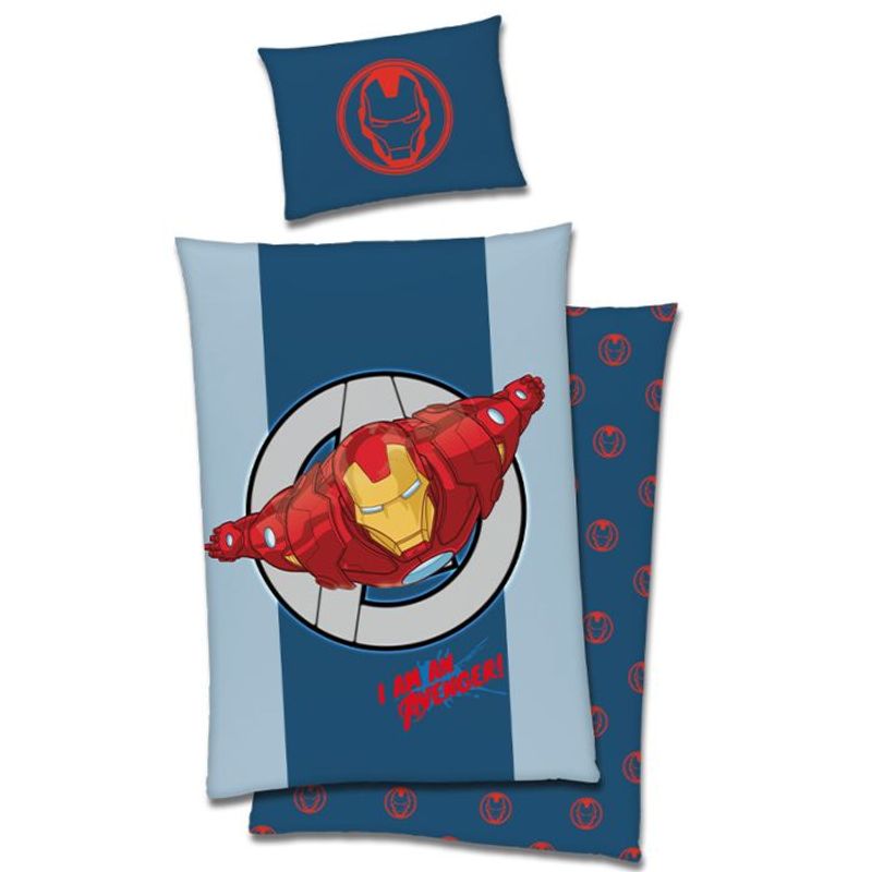 Iron Man Sengesett 140x200 i bomull | Marvel Avengers barnesengetøy