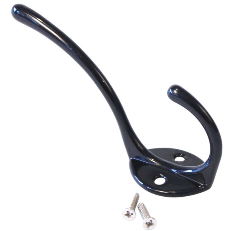 Kleskrok / Knagg 2 pk | Sort eller hvit metall