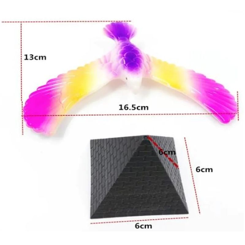 Balansefugl med pyramide 16cm