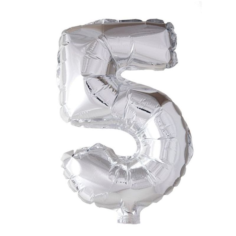 Tinka Folie Tallballonger Sølv 41 cm