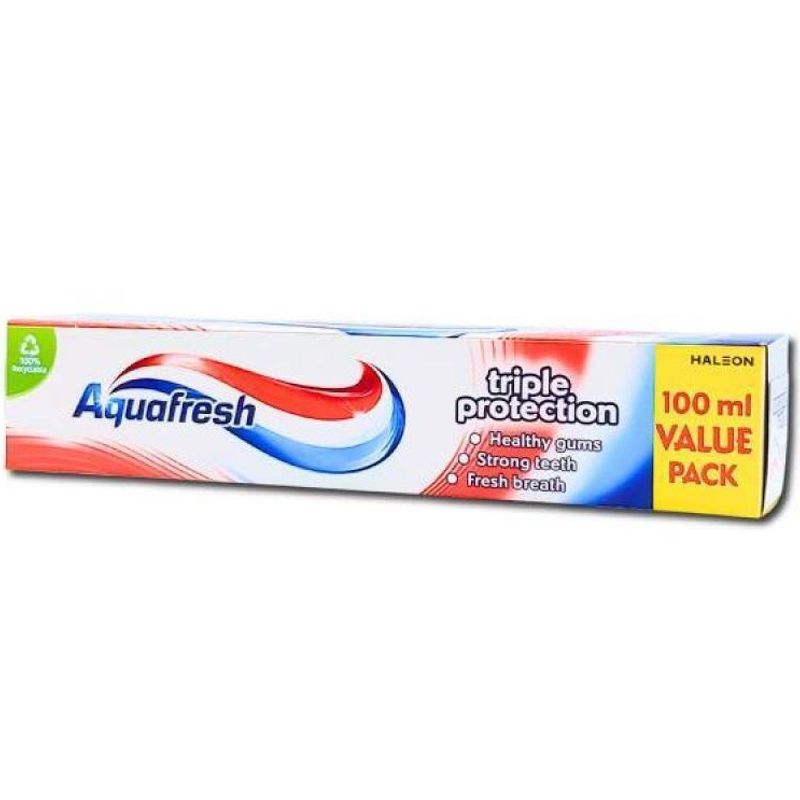 Aquafresh Trippel Protection Tannkrem 100ml | Fluor & frisk pust
