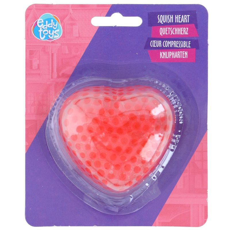 Skviseklemmeleke hjerteform | Myk fidget toy til lek og avslapning