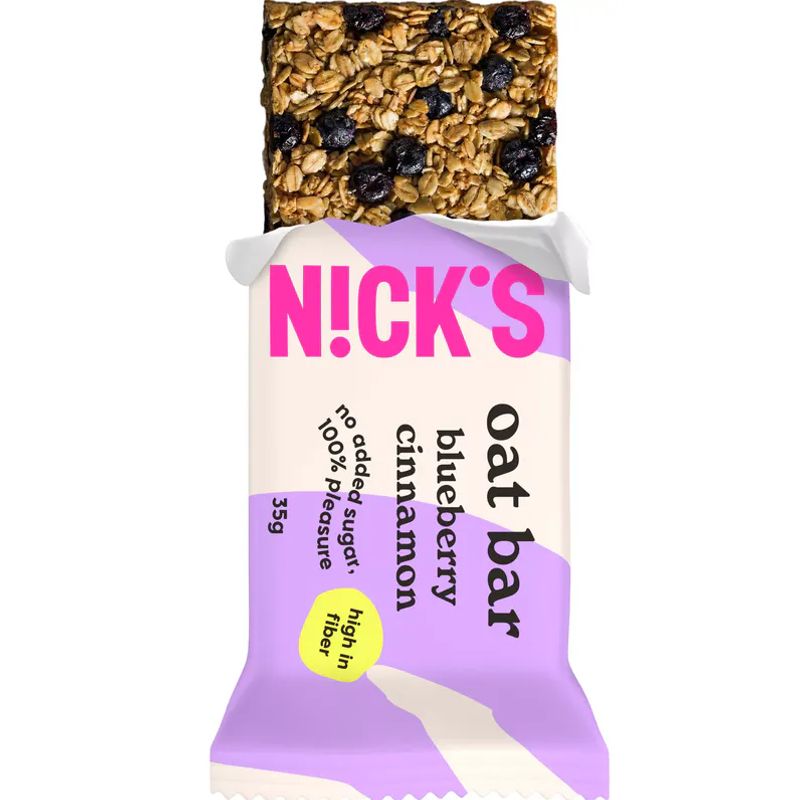 Datodeal - Nick's Oat Bar Blueberry Cinnamon 12x35g | Storpakk