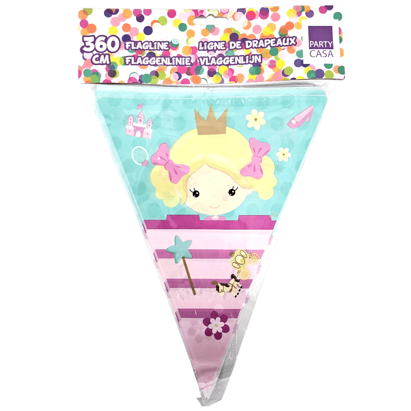 Flaggvimpler Prinsessemotiv | 10 stk 3.6 m | Festpynt