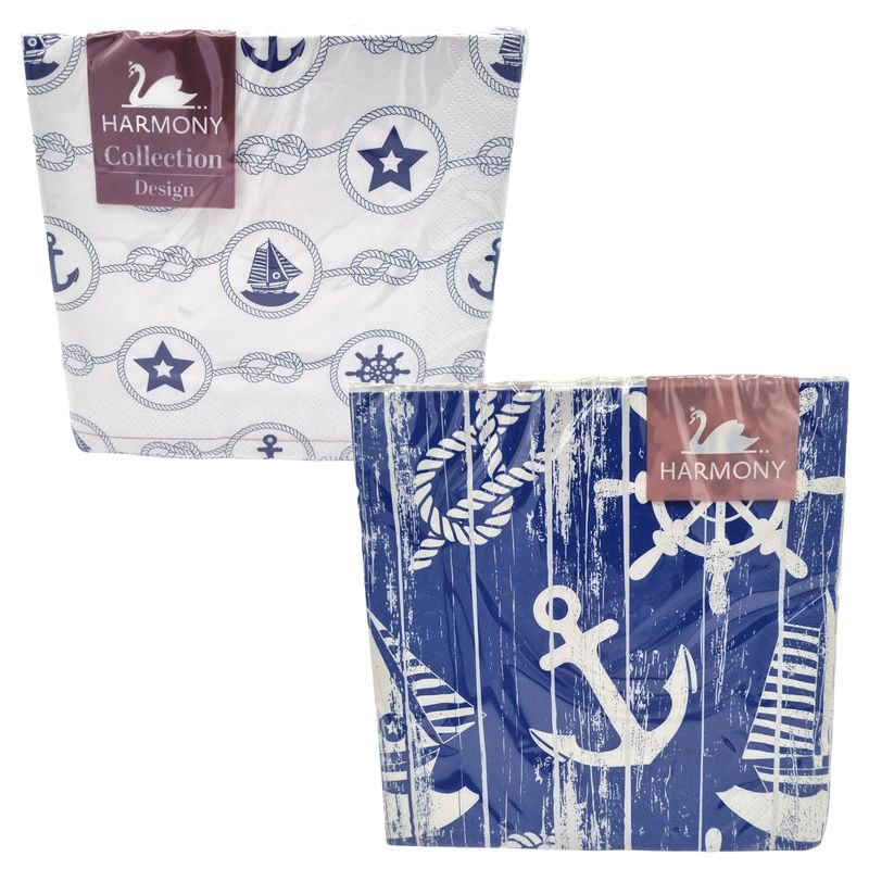 Servietter Maritime 20stk 33x33cm