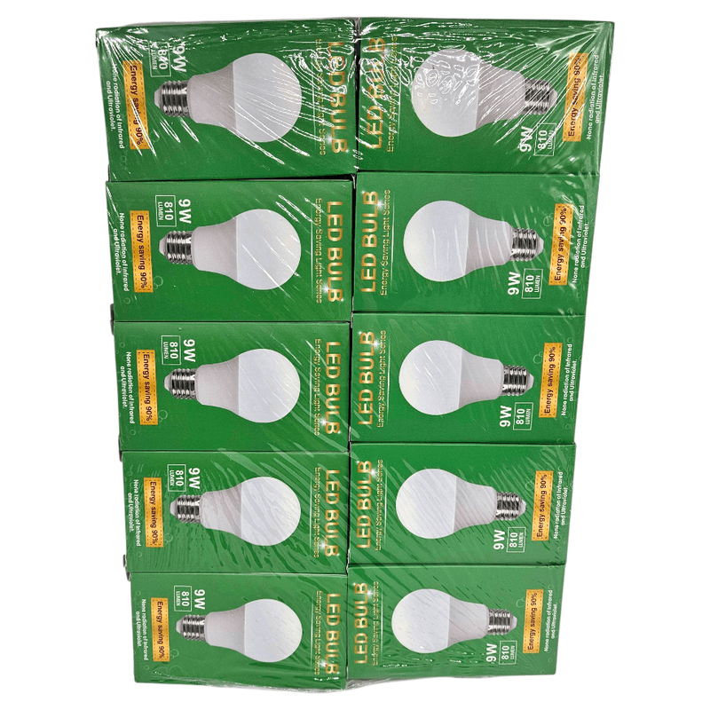 LED Lyspærer 9W 810lm E27 | 10pk Storpakk | Energieffektive Sparepærer