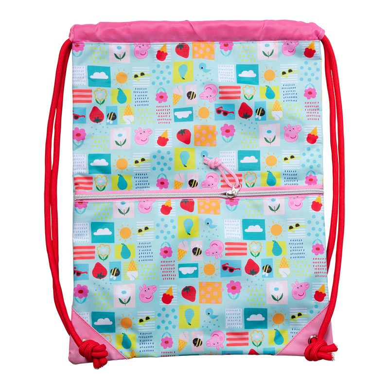 Peppa Gris gympose til barn | Lett sekk til skole/barnehage og fritid