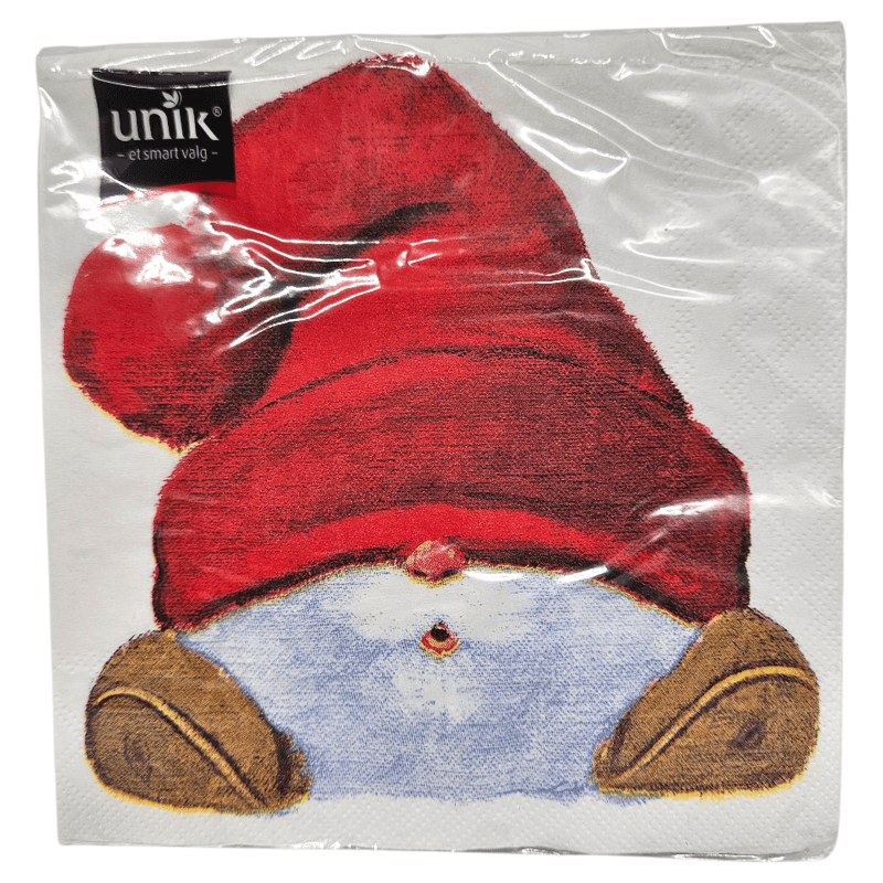 Juleservietter Nissehode 20pk 3 - lags | 33x33cm | Unik