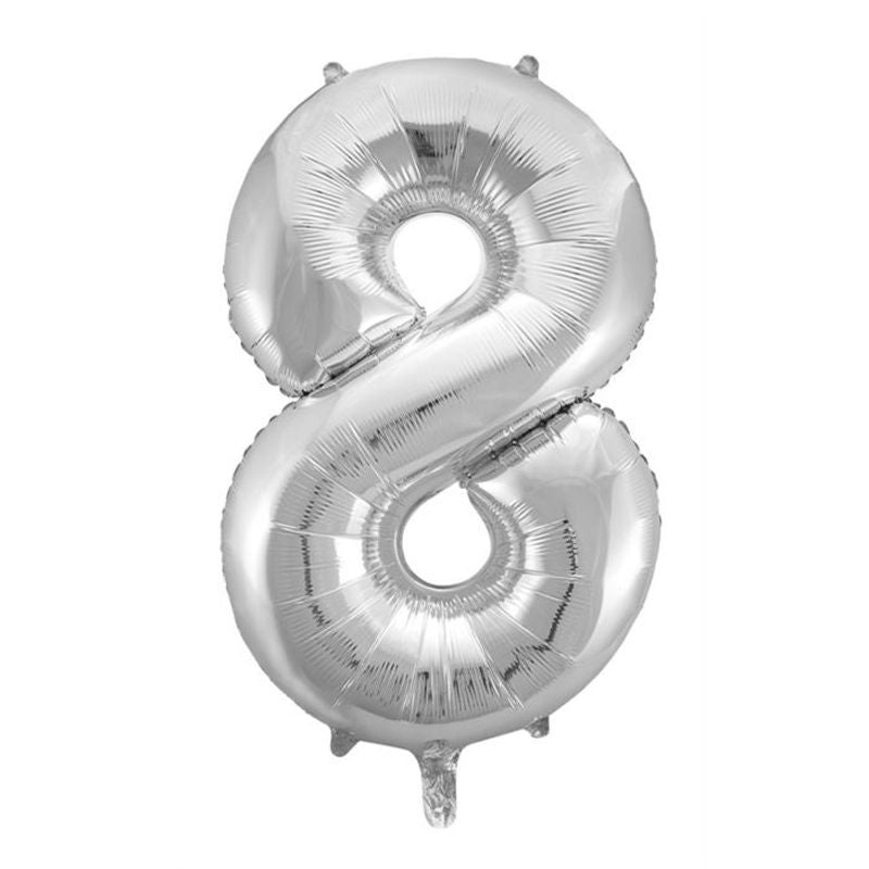 Tinka Foil Number Balloons 81 cm Silver