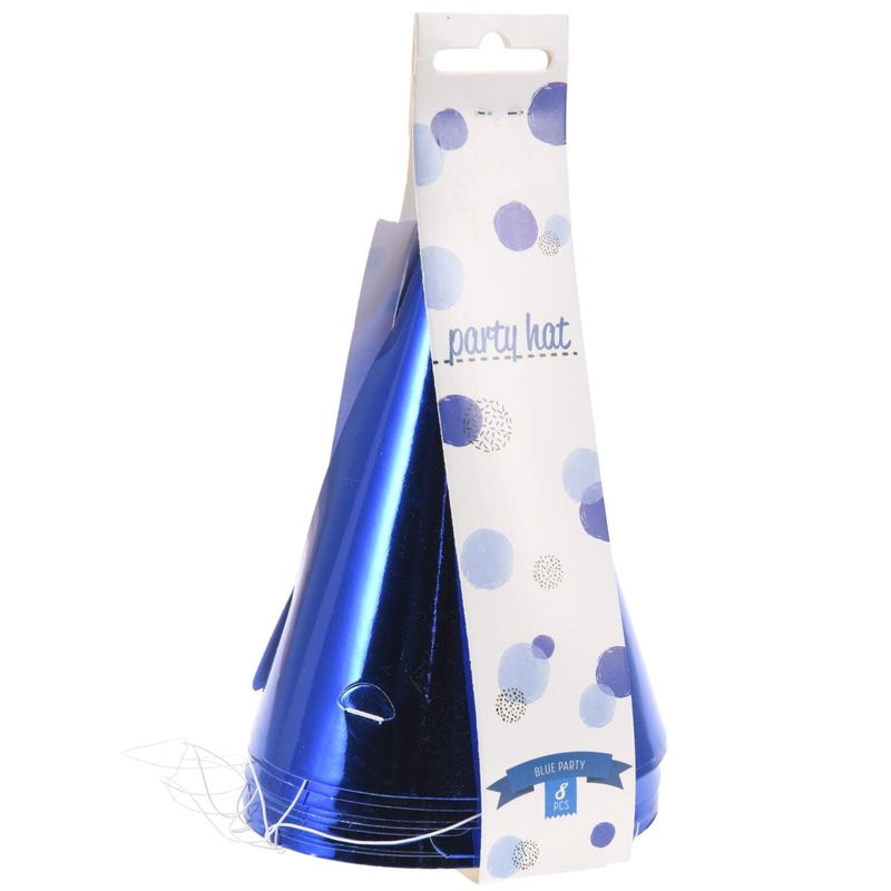 Partyhatter Blå 8pk