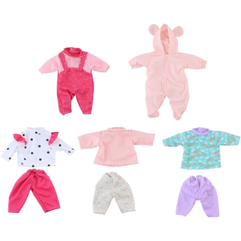 Dukkeklærsett 8 deler 40 - 45cm | Klær til dukker