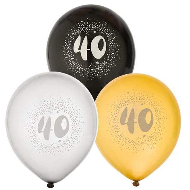 Ballongsett 40år 6pk