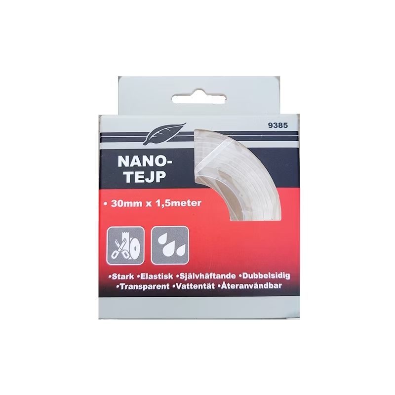Nanoteip 30 mm x 1,5m | Kraftig Dobbeltsidig teip