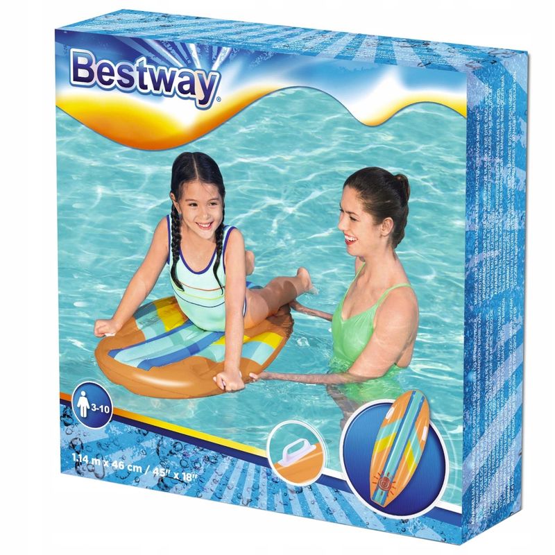 Oppblåsbart surfebrett barn 114x46cm | Bestway