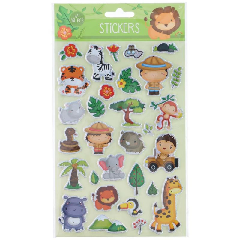 Tykke Klistremerker med Glitter 25x14cm | 6 varianter