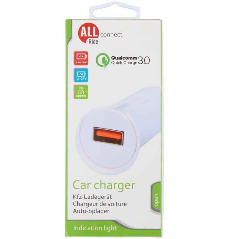 All Ride - Fast Charge 3.0 mobillader for bil