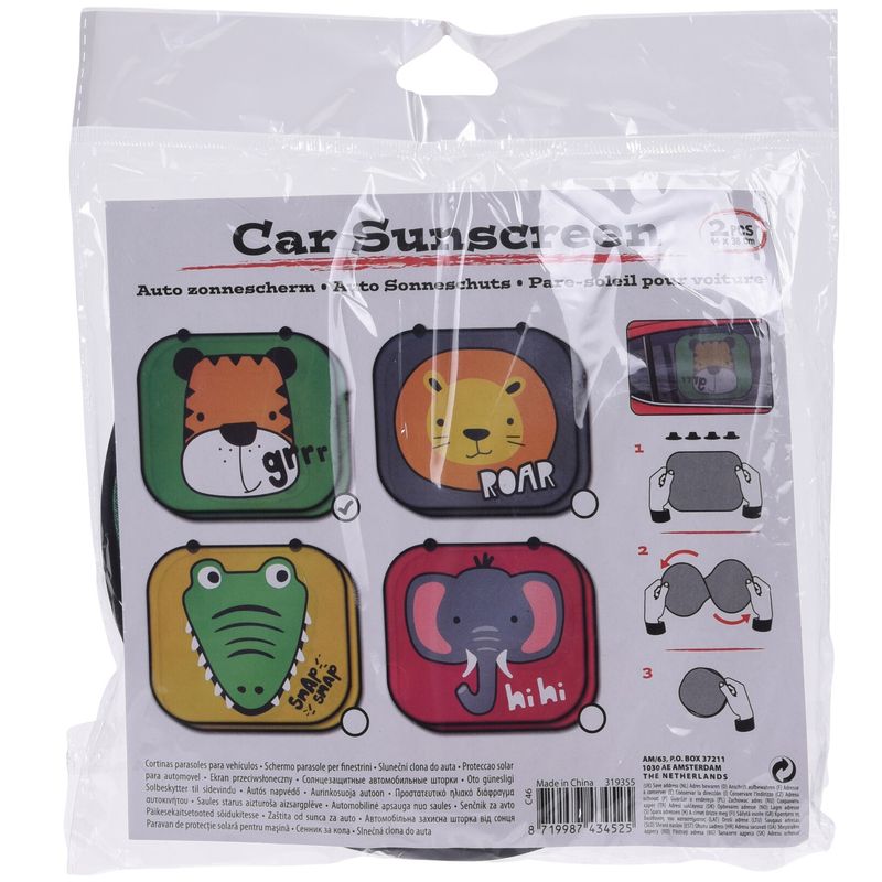Solskjerming for bilruten 2pk | 4 ass