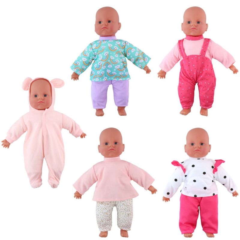 Dukkeklærsett 8 deler 40 - 45cm | Klær til dukker