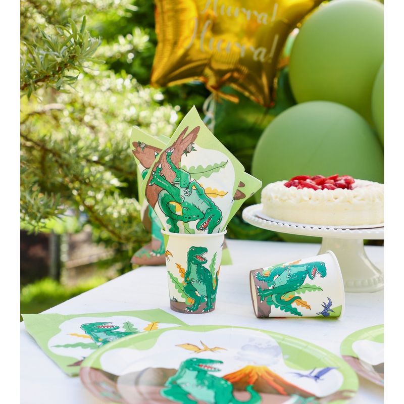 Borddekking Papp Dinosaurer | Kopp, Tallerken, Serviett