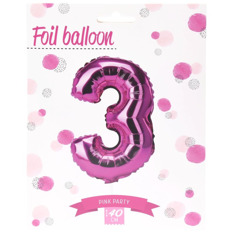 Tallballonger Folie Rosa 40cm