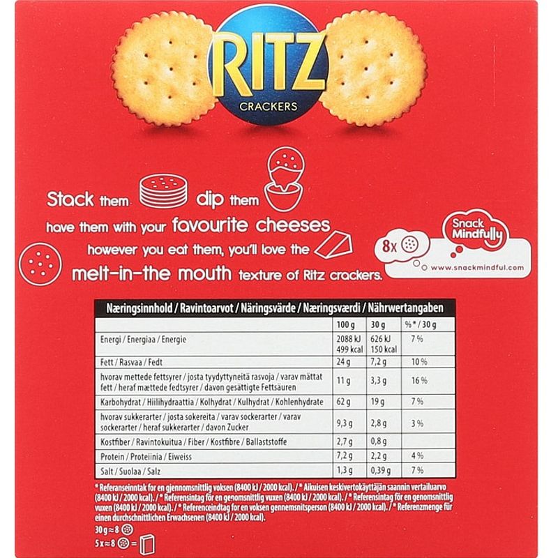 Ritz Kjeks Original 150g | Klassiske salte kjeks
