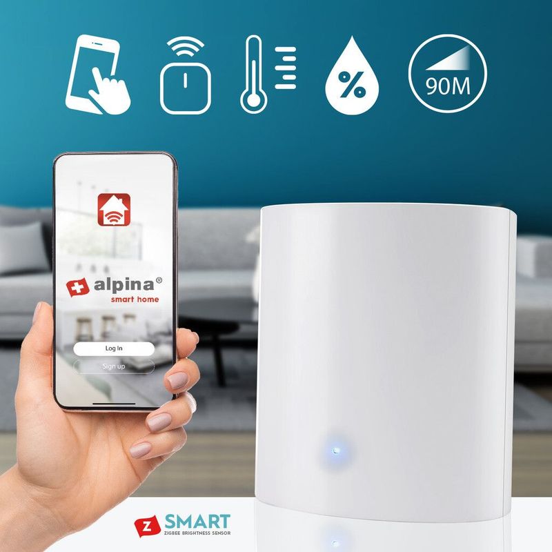 Alpina Zigbee Smart Klima & Fuktighetsmåler