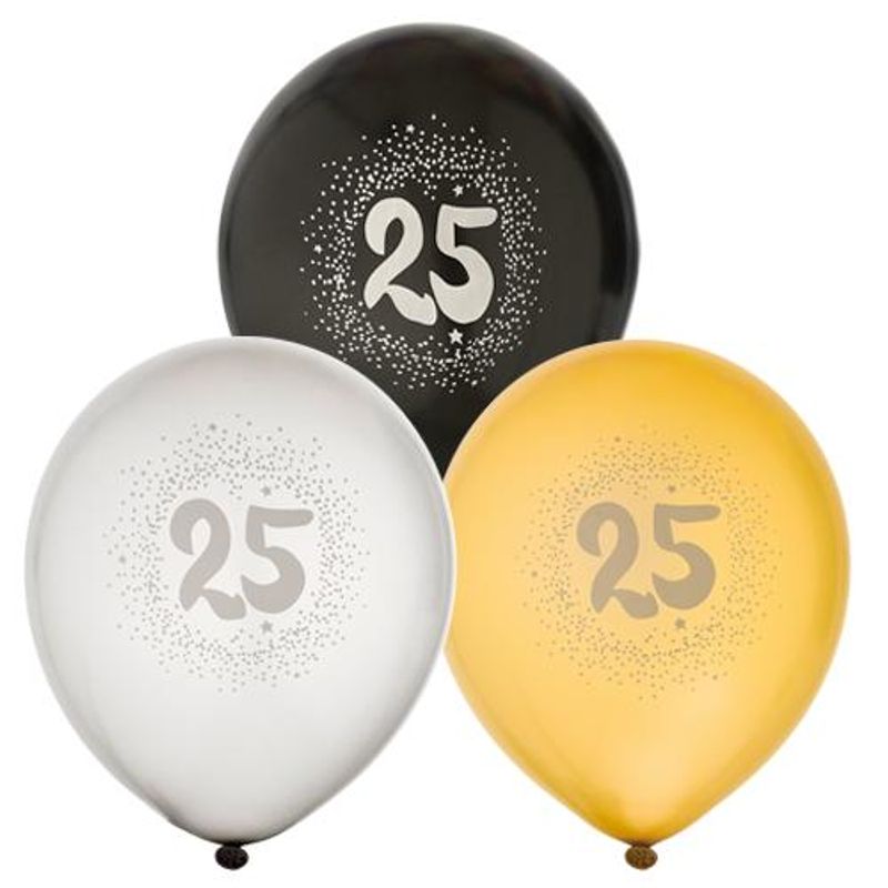 Ballongsett 25år 6pk