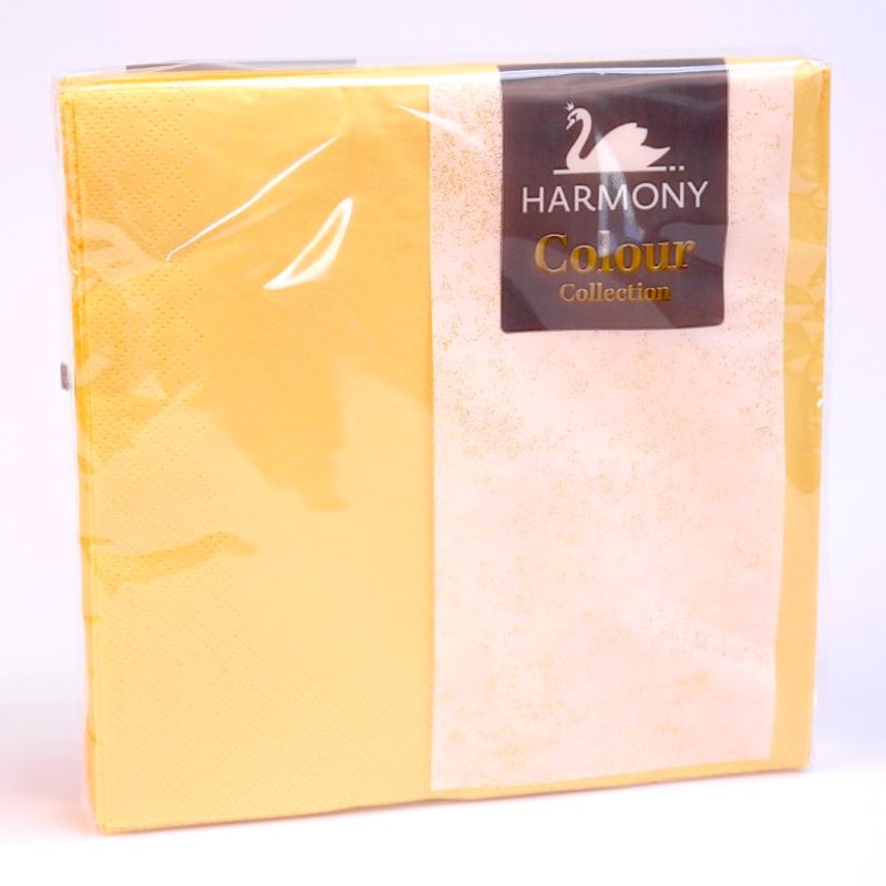 Servietter 20pk | 3 - lags kvalitet | Gul | Harmony Collection