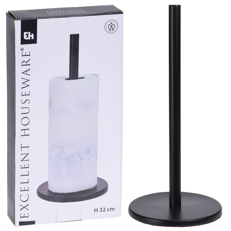 Tørkerullholder Sort Metall 32cm