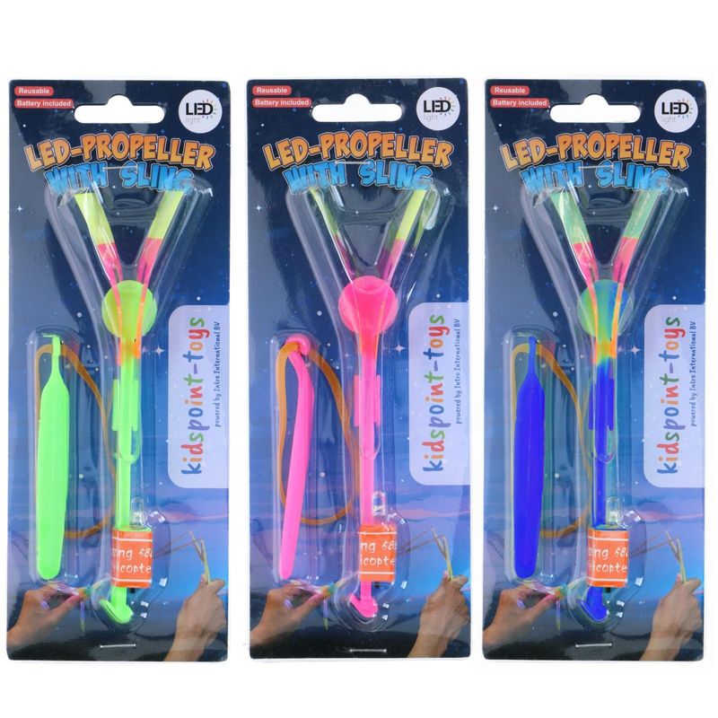 LED Strikkhelikopter | Skyteleke med lys