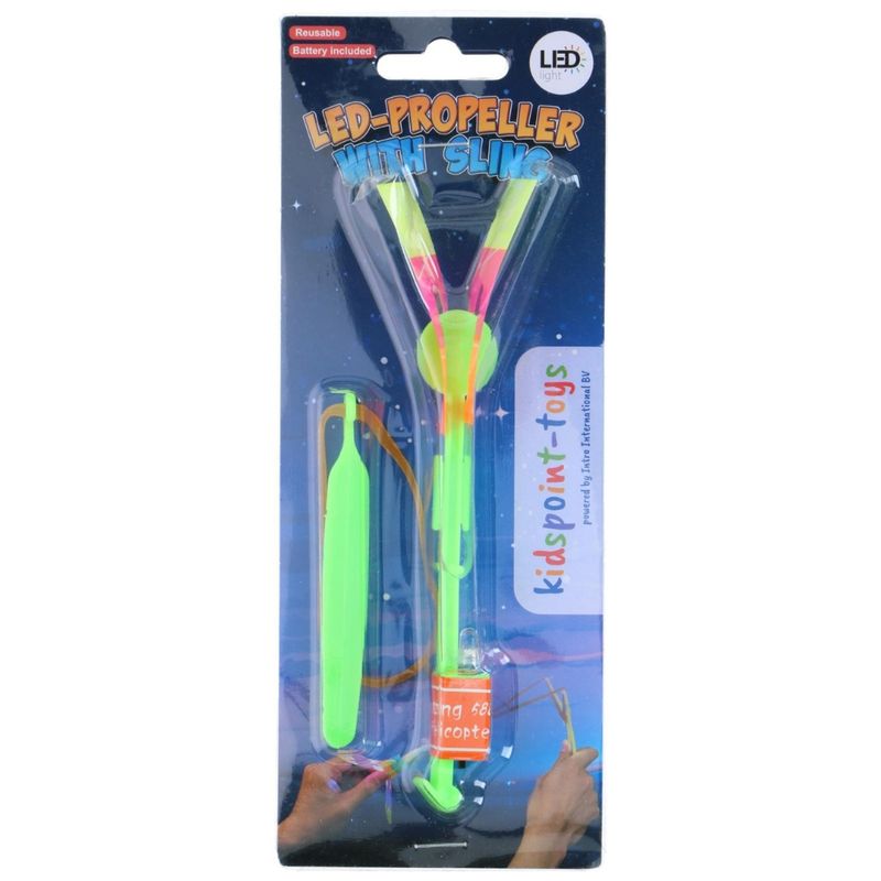 LED Strikkhelikopter | Skyteleke med lys