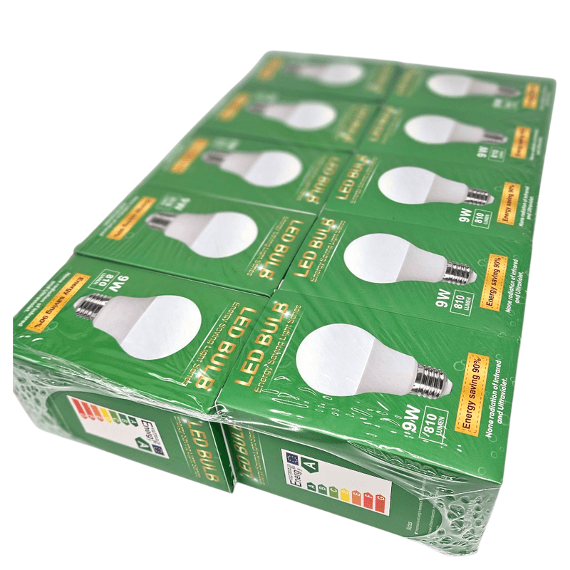 LED Lyspærer 9W 810lm E27 | 10pk Storpakk | Energieffektive Sparepærer