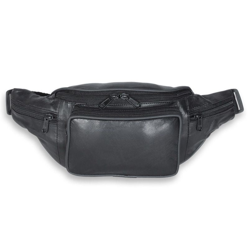Duffy Sort Bum Bag i Lammeskinn | 1,2 L