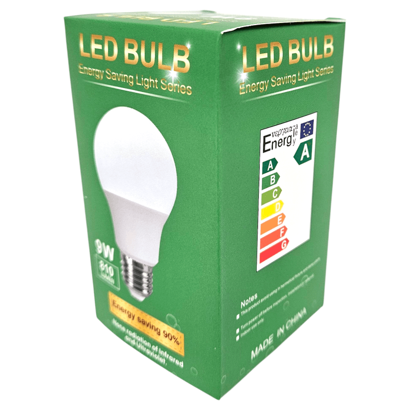 LED Lyspære 9W 810lm E27 | Energieffektiv Sparepære | Hvitt Lys