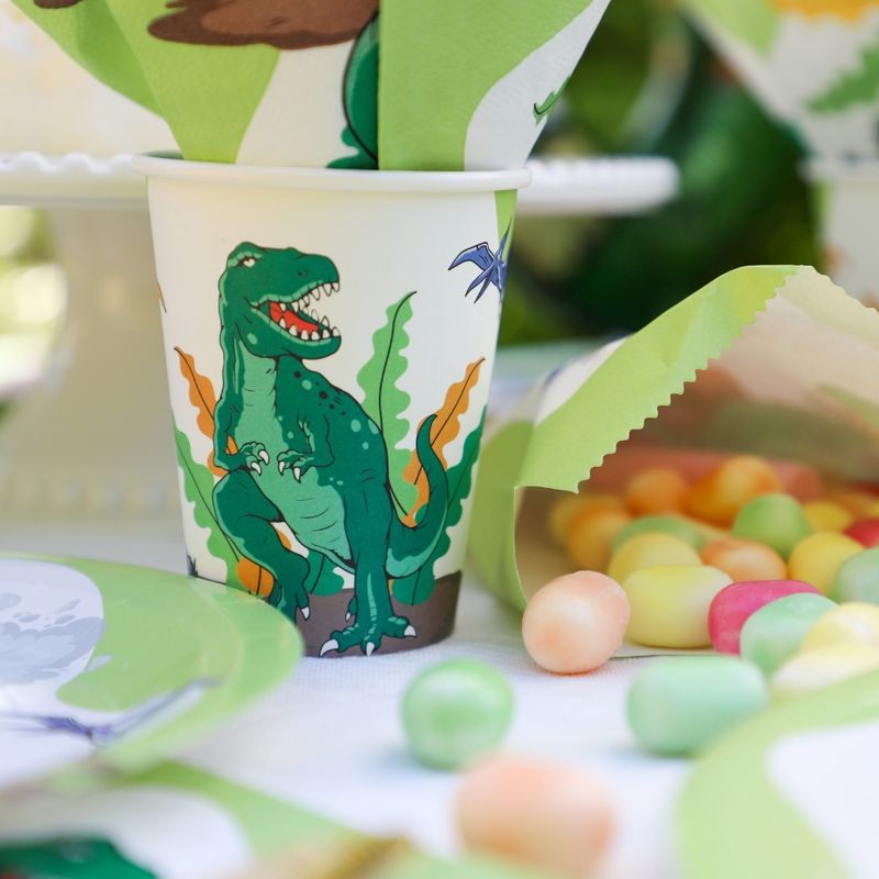 Borddekking Papp Dinosaurer | Kopp, Tallerken, Serviett