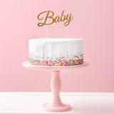 Kakedekorasjon Baby gullfarget