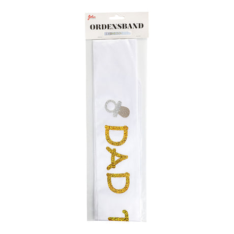 Dad to be ordensbånd med glitrende gullskrift