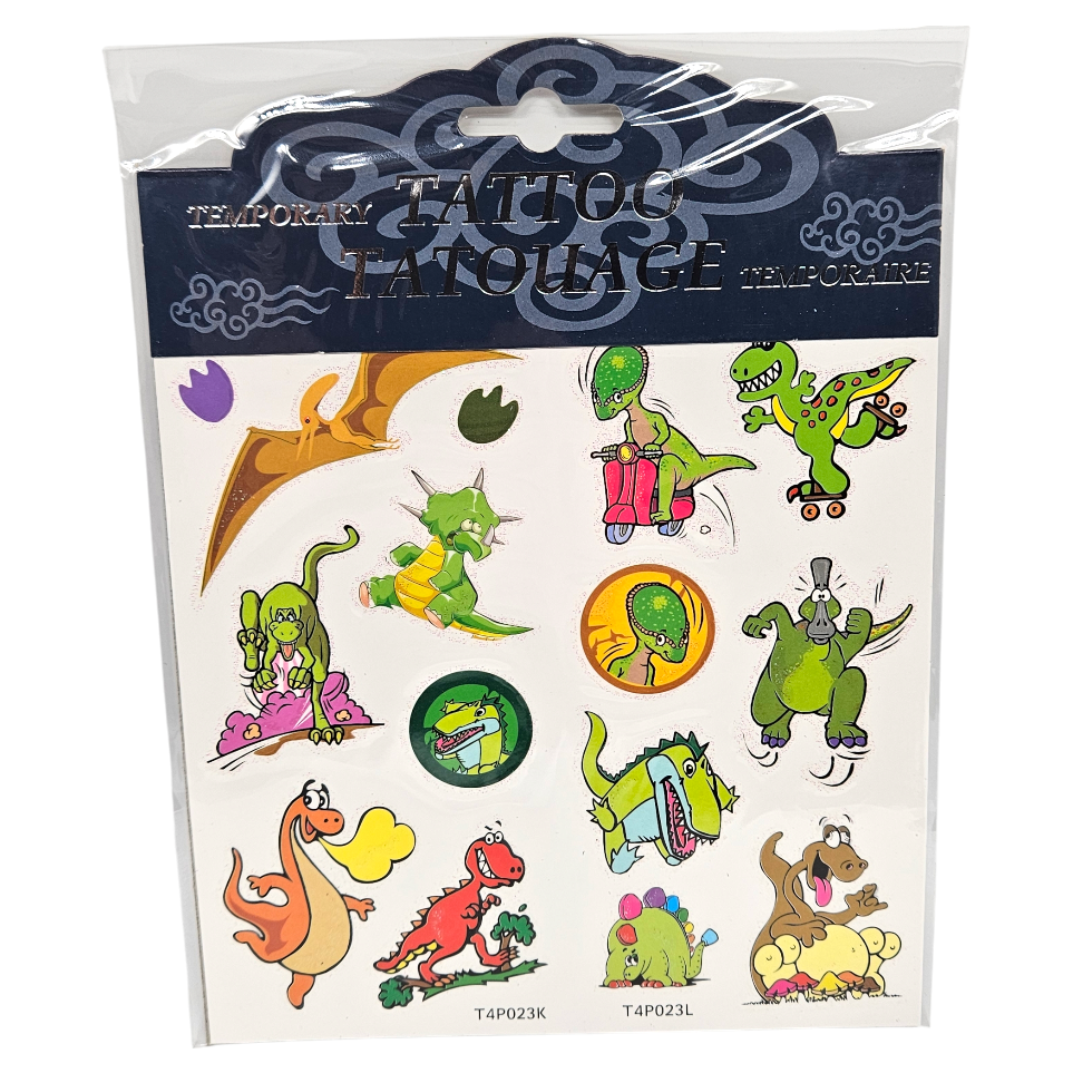 Midlertidige Tatoveringer Dinosaur Glitter | 3ass