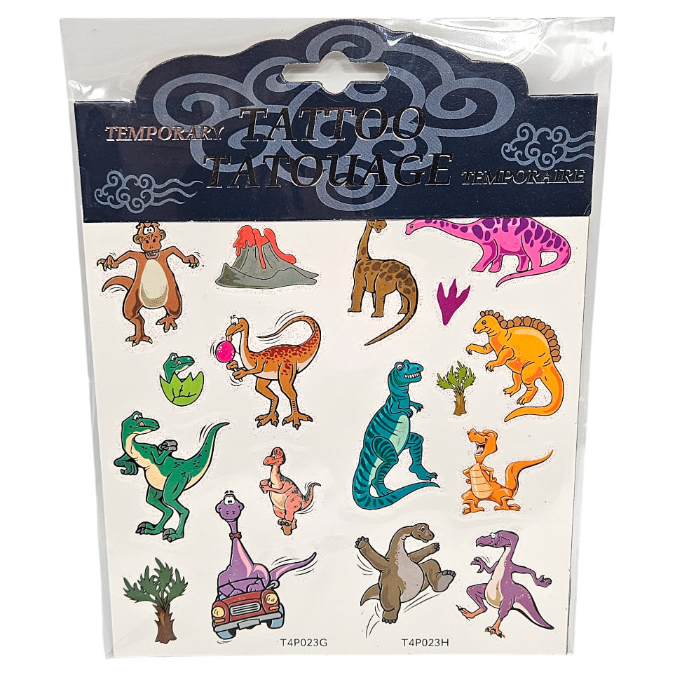 Midlertidige Tatoveringer Dinosaur Glitter | 3ass