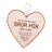 Personlig gave - Hjerteformet Treskilt for vegg og kommode